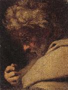 Francesco Fracanzano Study of saint bartholomew,head and shoulders oil on canvas